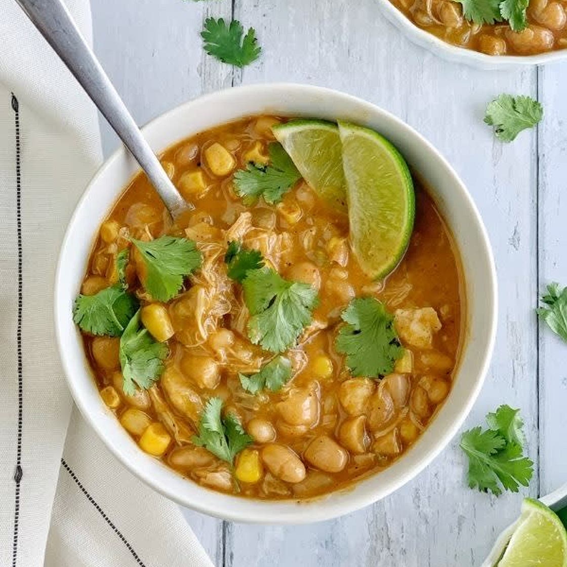 Coconut Lime White Bean Chicken Chili