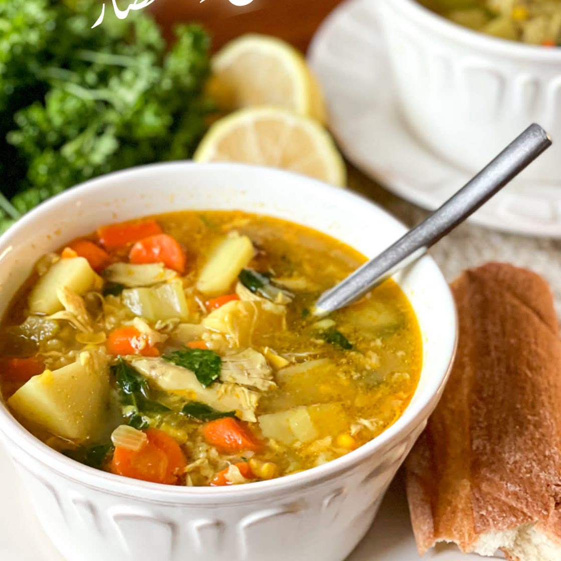 Chicken and vegetable soup 