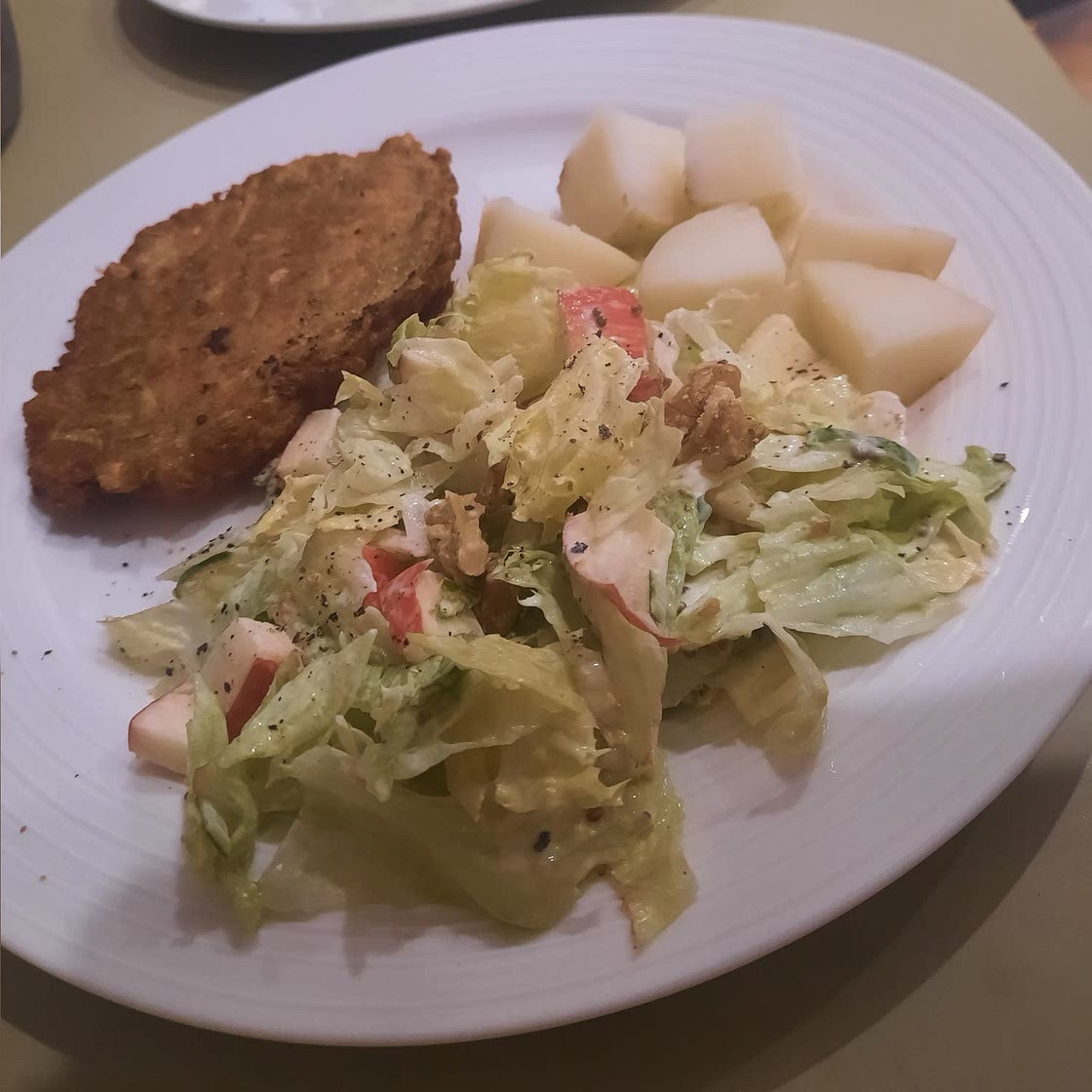 Waldorf Salad Style Salad with Chicken and Bacon