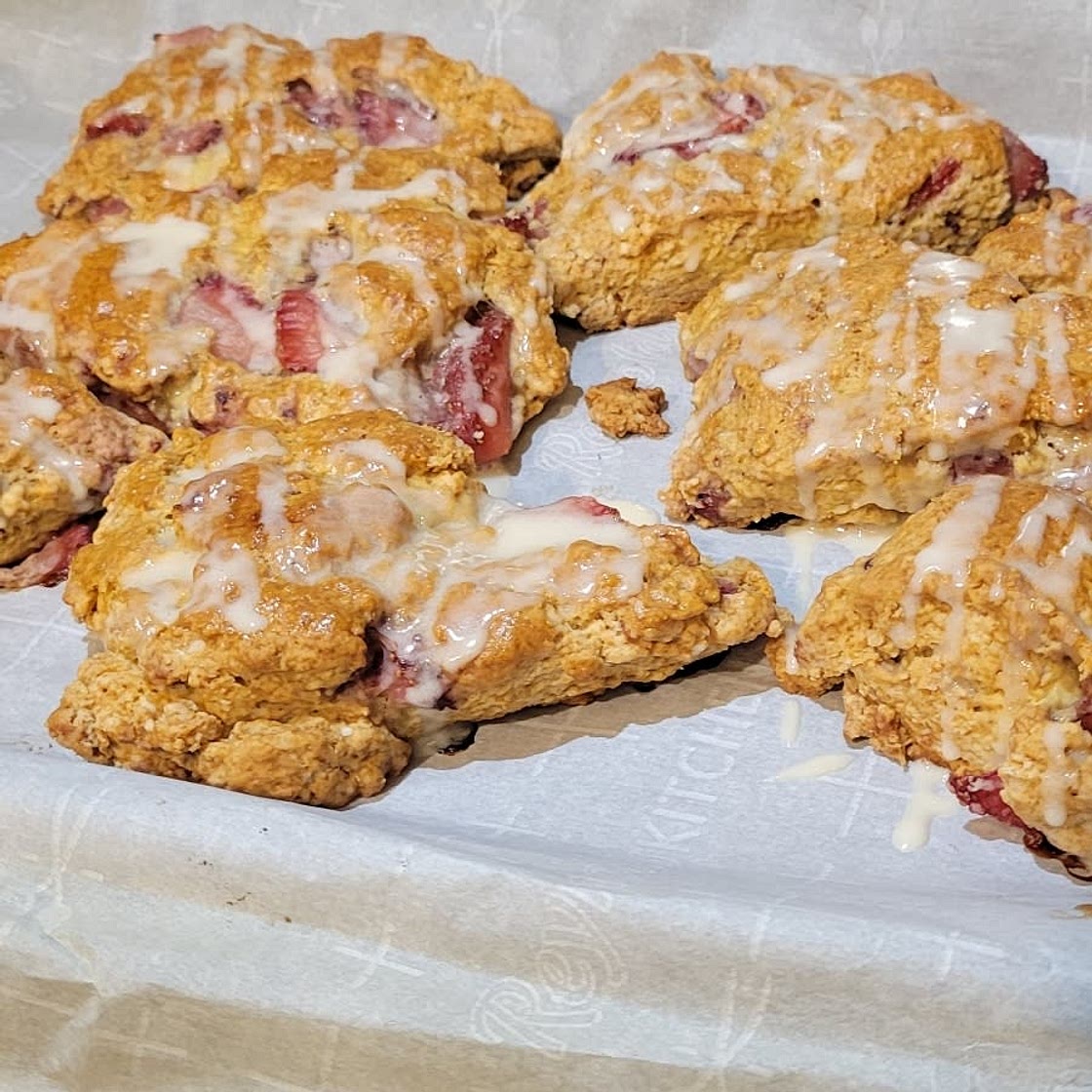 Strawberry Cream Scones. Easy & Delicious!