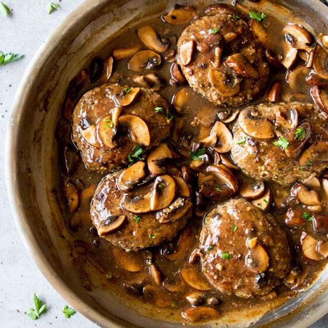 Hamburger Steak and Gravy Recipe - Keto Recipes