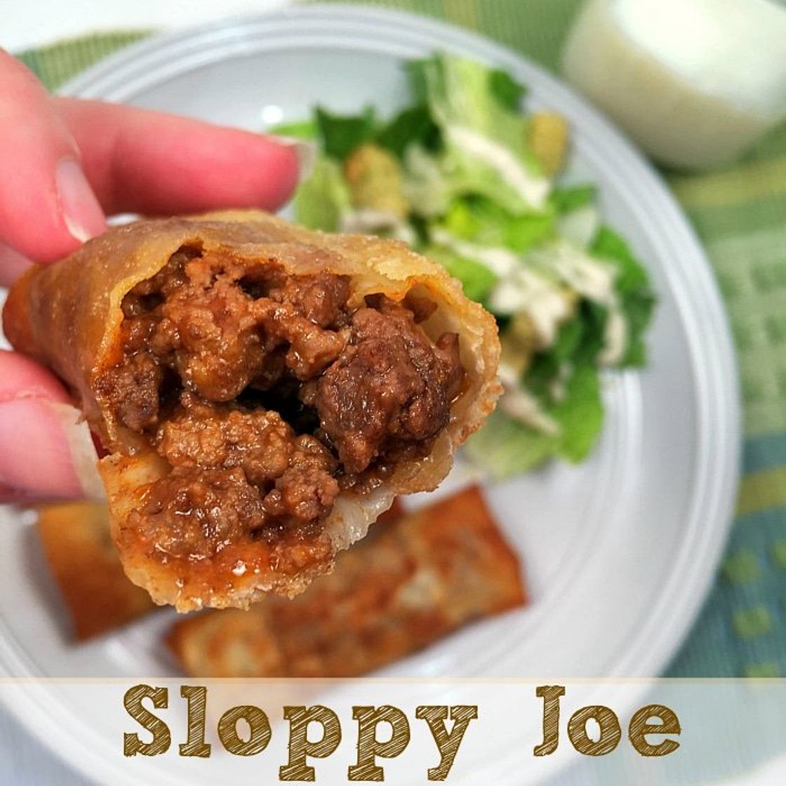 Sloppy Joe Egg Rolls
