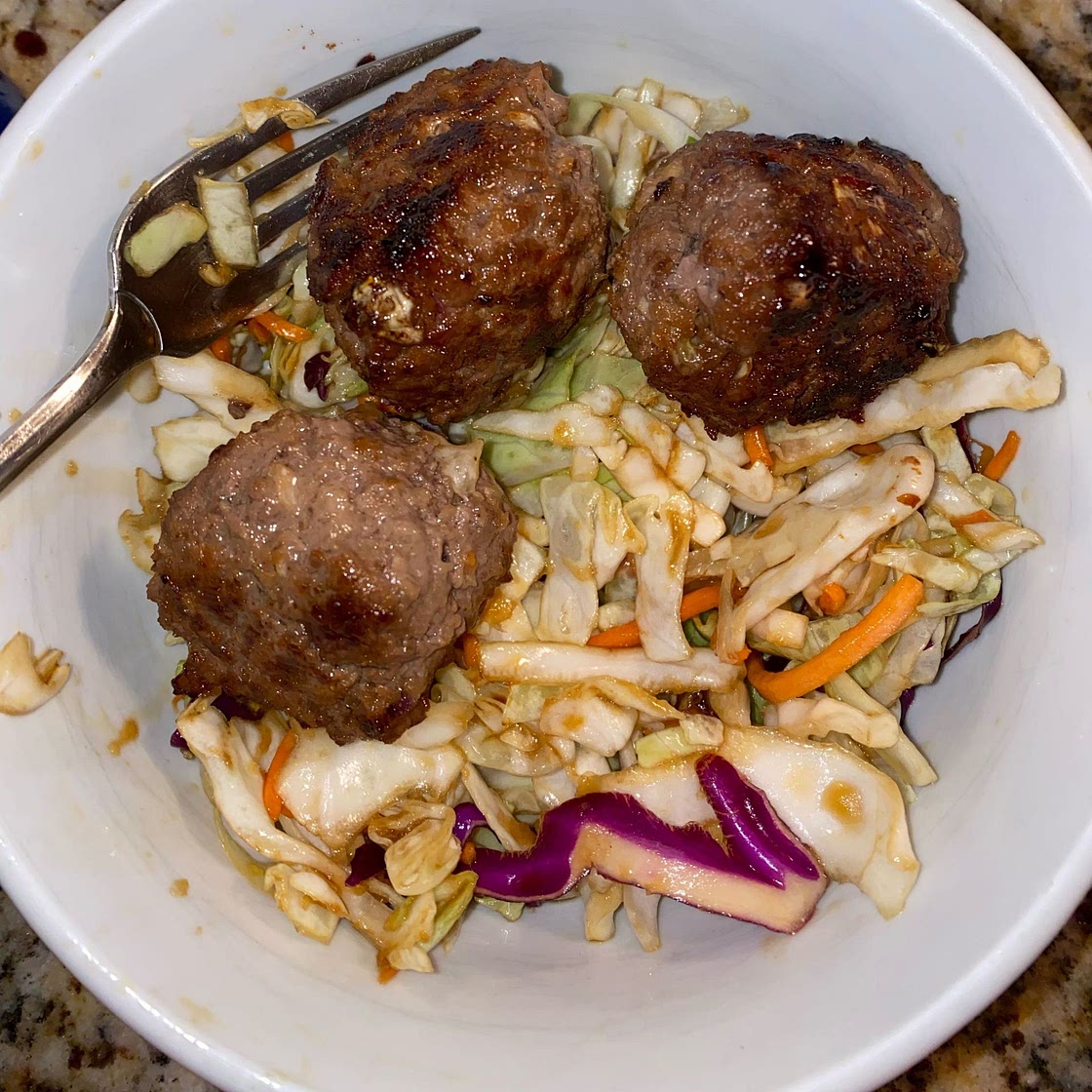Paleo Egg Roll Meatballs with Slaw (Whole30)