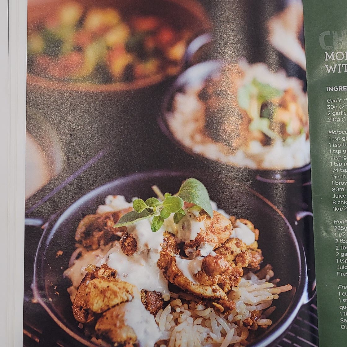 Moroccan Spiced Chicken with Garlic Rice & Honey Yoghurt