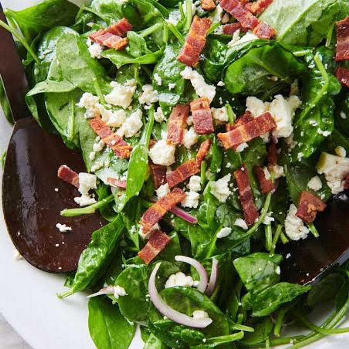 Spinach and Bacon salad