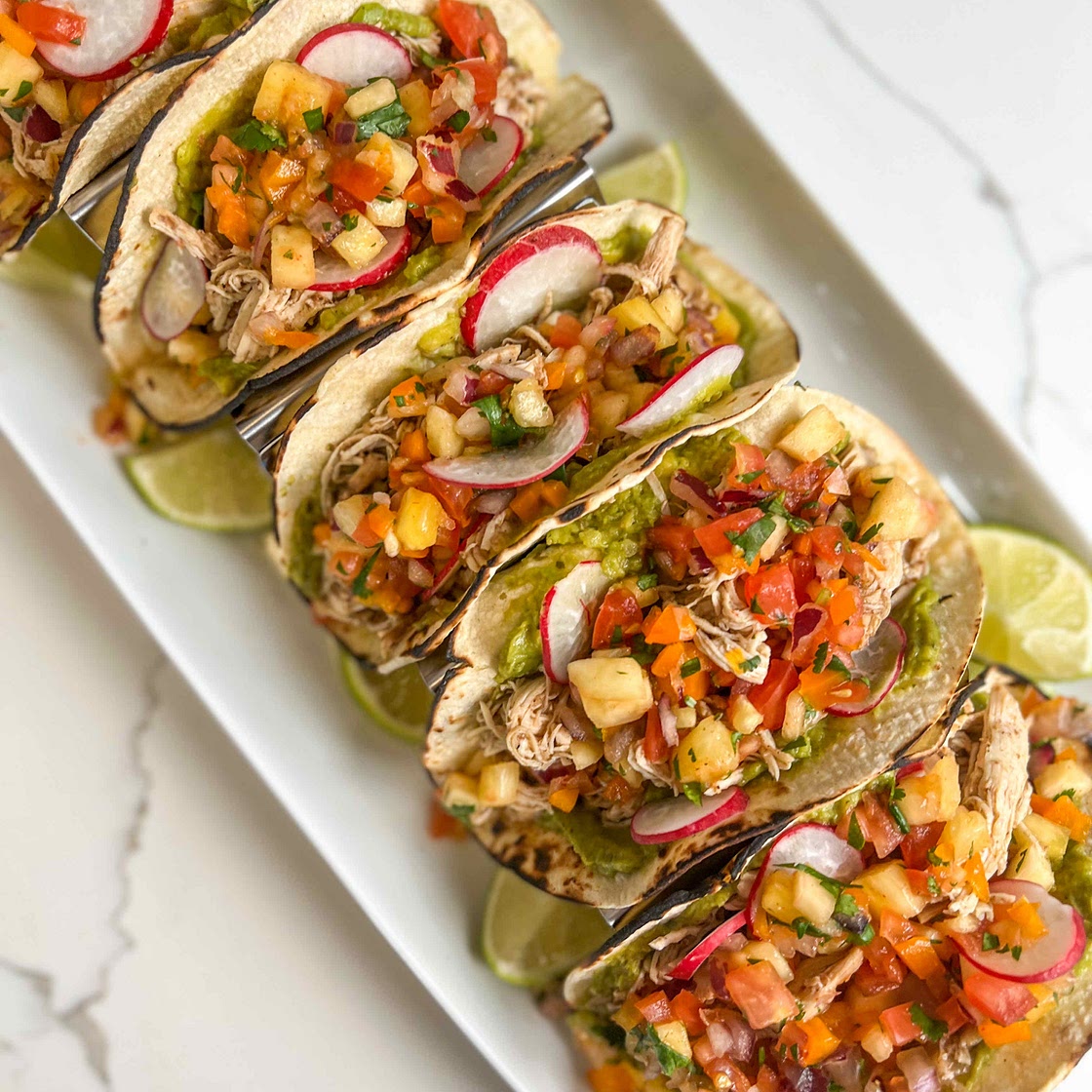 Jamaican-Inspired Chicken Tacos with Pineapple Salsa