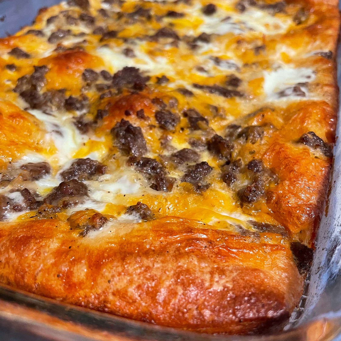 Sausage and Crescent Roll Casserole