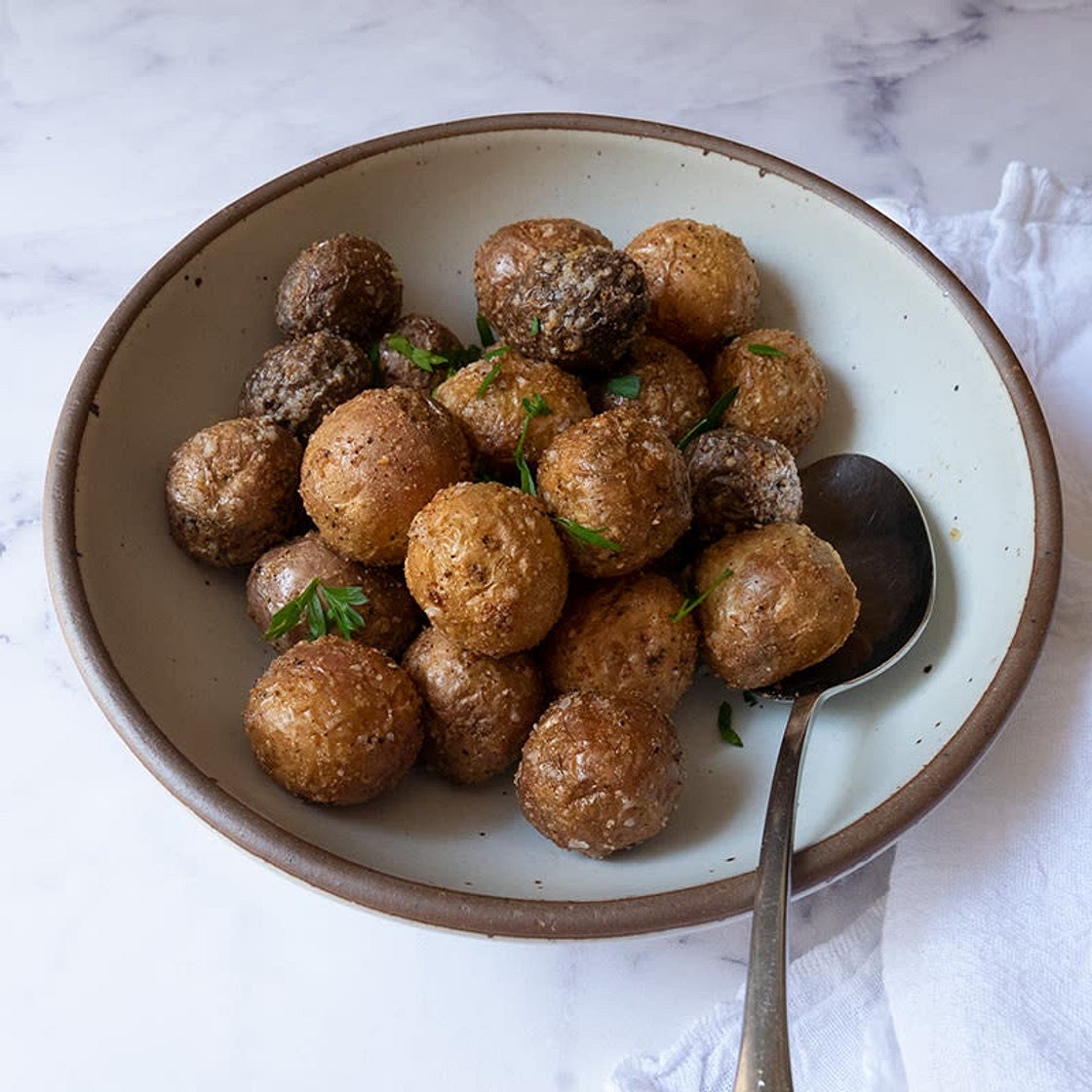 Easy air fryer garlic-Parmesan potatoes