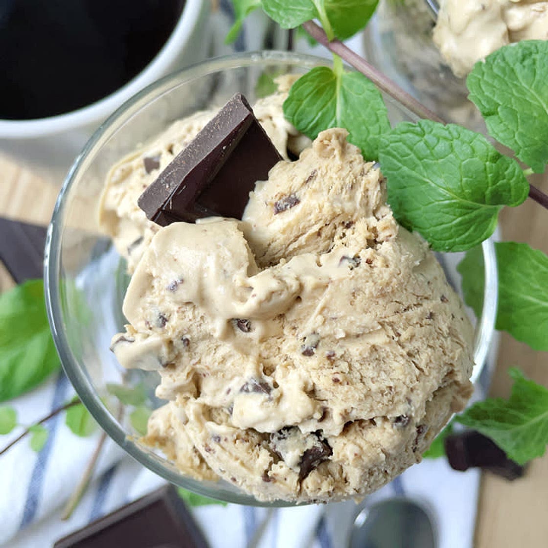 No-Churn Mint Chocolate Coffee Ice Cream