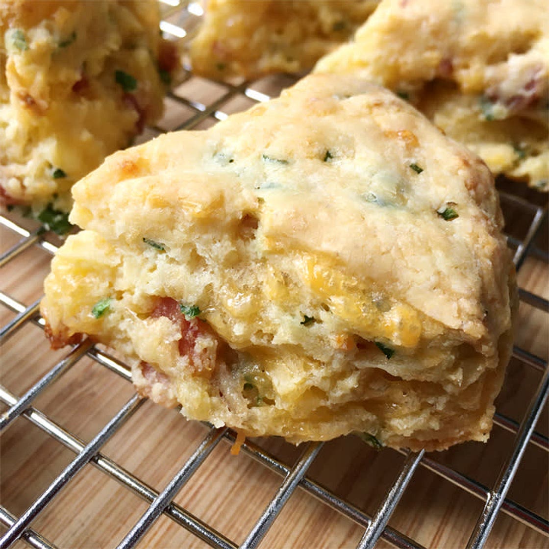 Gluten-Free Bacon Cheddar Scallion Scones