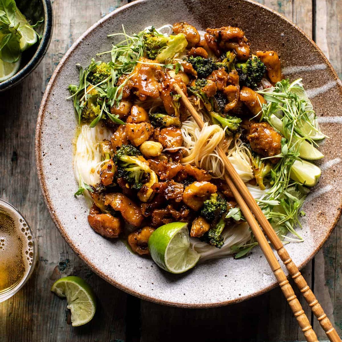 Thai Black Pepper Chicken and Garlic Noodles