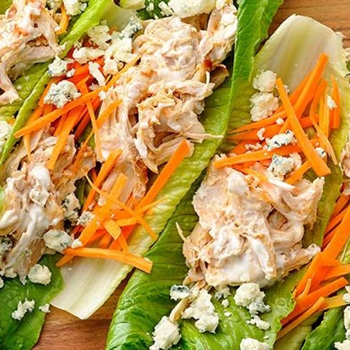 Buffalo Chicken Salad Lettuce Cups