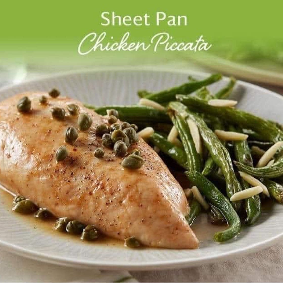 Sheet Pan Chicken Piccata with Green Beans
