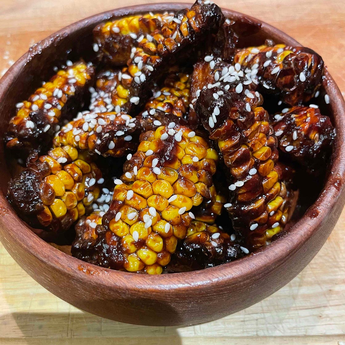 BBQ Whiskey Glazed Corn Ribs