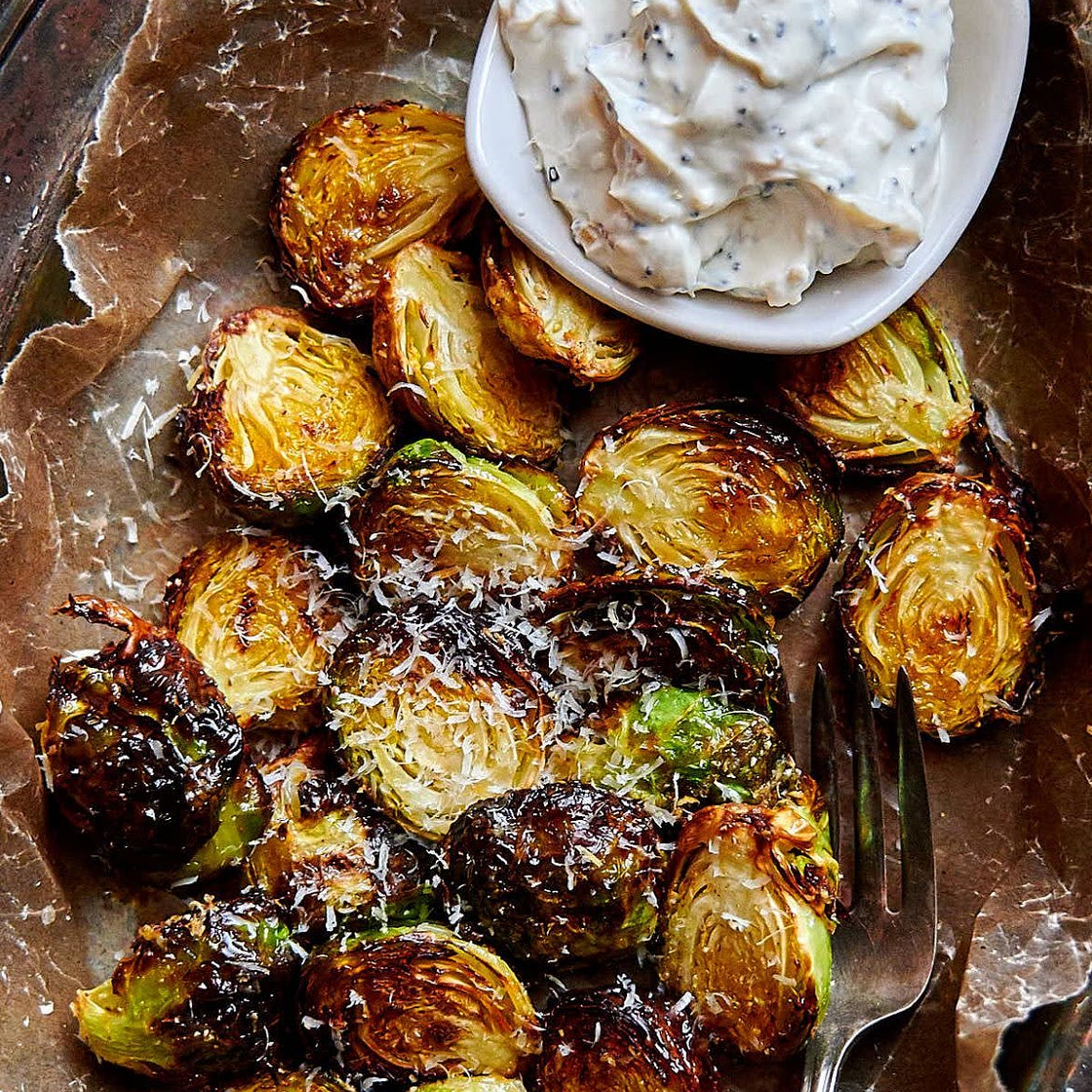 Crispy Air Fried Brussels Sprouts