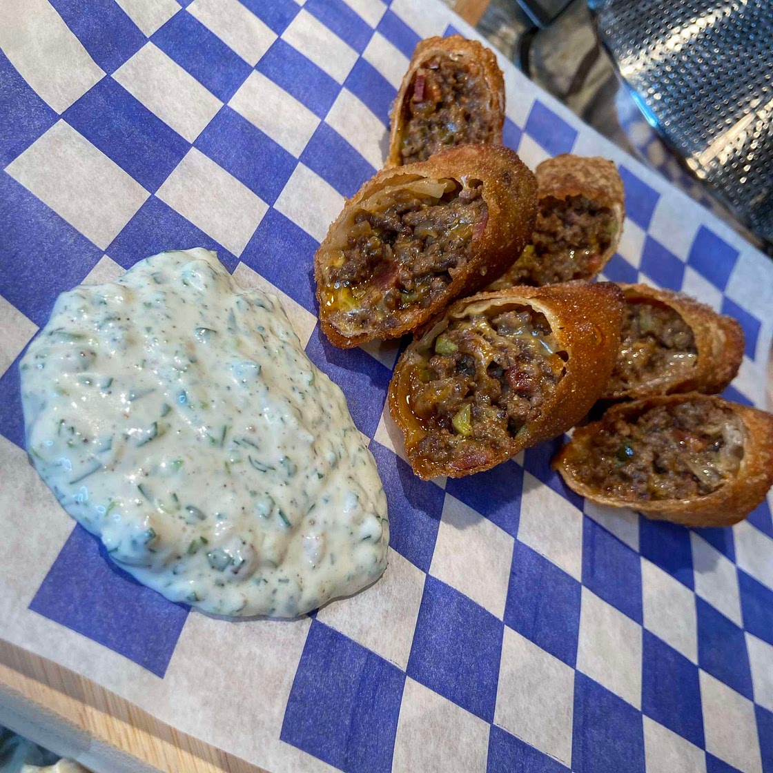  Bacon Cheeseburger Egg Rolls 