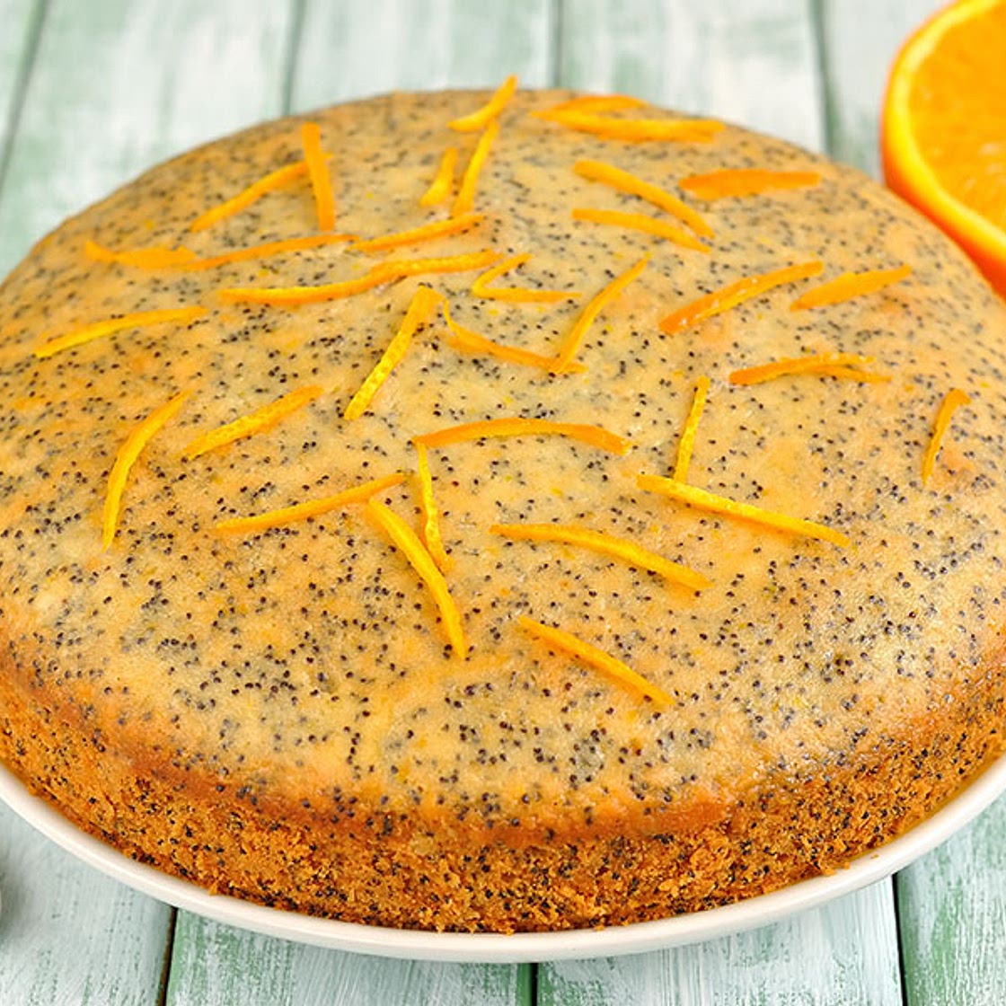 Queen Esther's Jaffa Poppy Seed Tea Cake with Orange Brandy Sugar Glaze