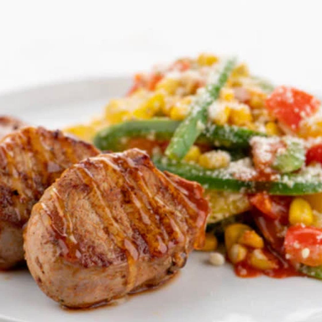 Pork medallions with hash