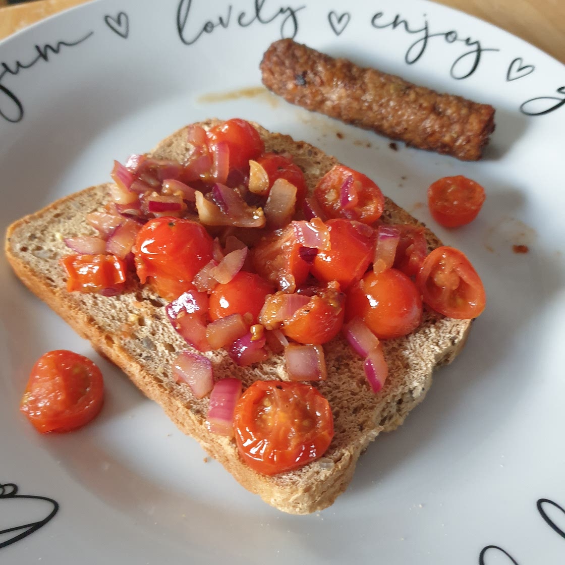 Pan-fried balsamic tomatoes