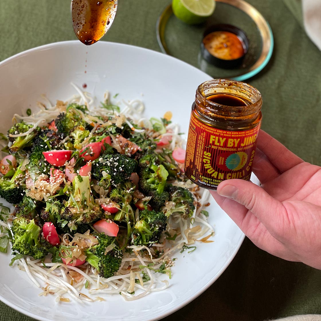 Charred Broccoli Chili Crisp Salad