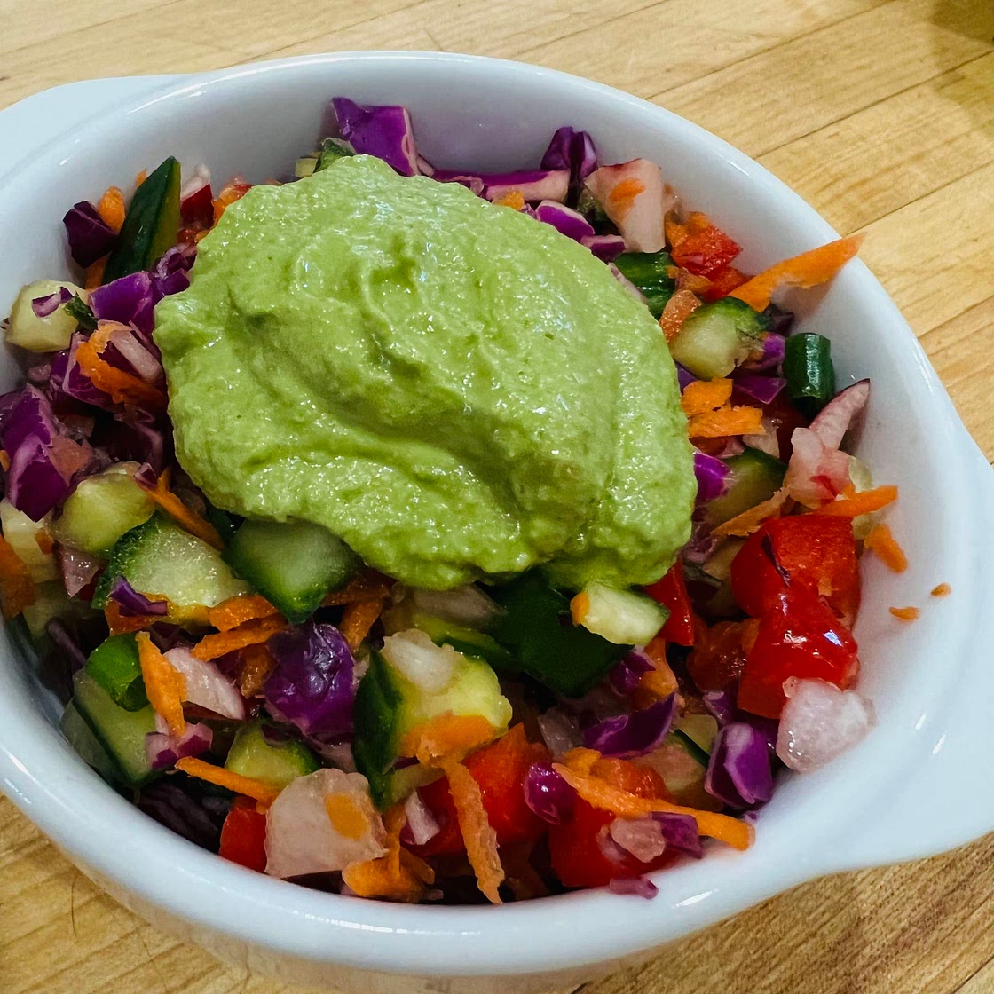 Zesty Green Goddess Salad Dressing (vegan)