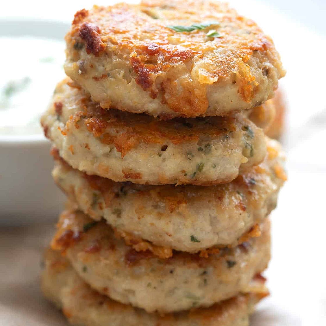 Cheesy Keto Chicken Fritters