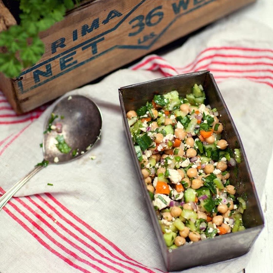 Chickpea, Cucumber & Fresh Herb Salad