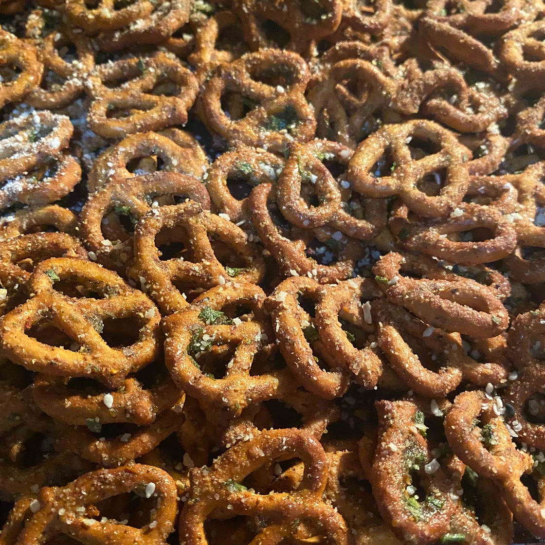 Everything spicy ranch pretzels