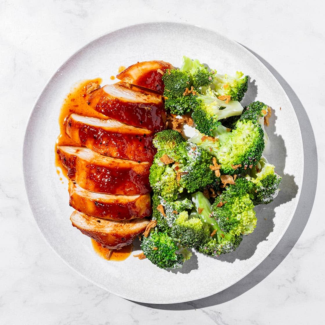 BBQ Chicken Breast with Slaw-Style Broccoli