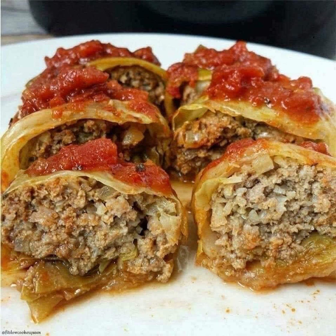 Cabbage Rolls With Cauliflower Rice