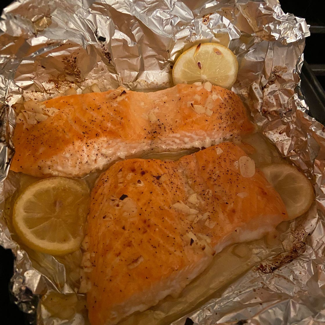 Honey Garlic Butter Salmon In Foil
