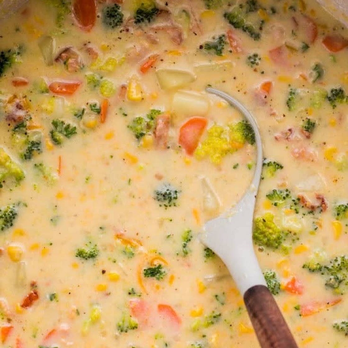 Hearty creamy chicken soup