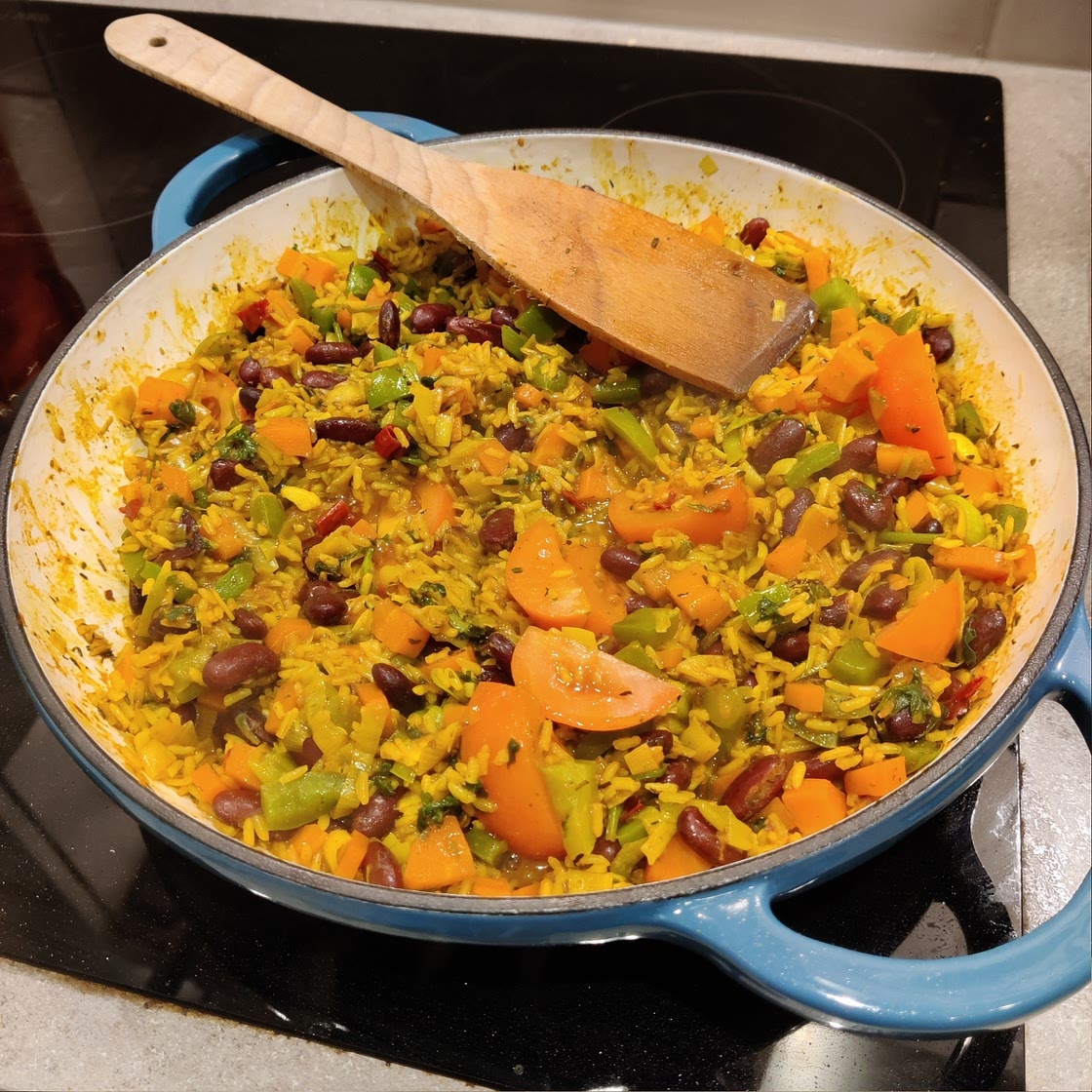 One pot vegan jambalaya