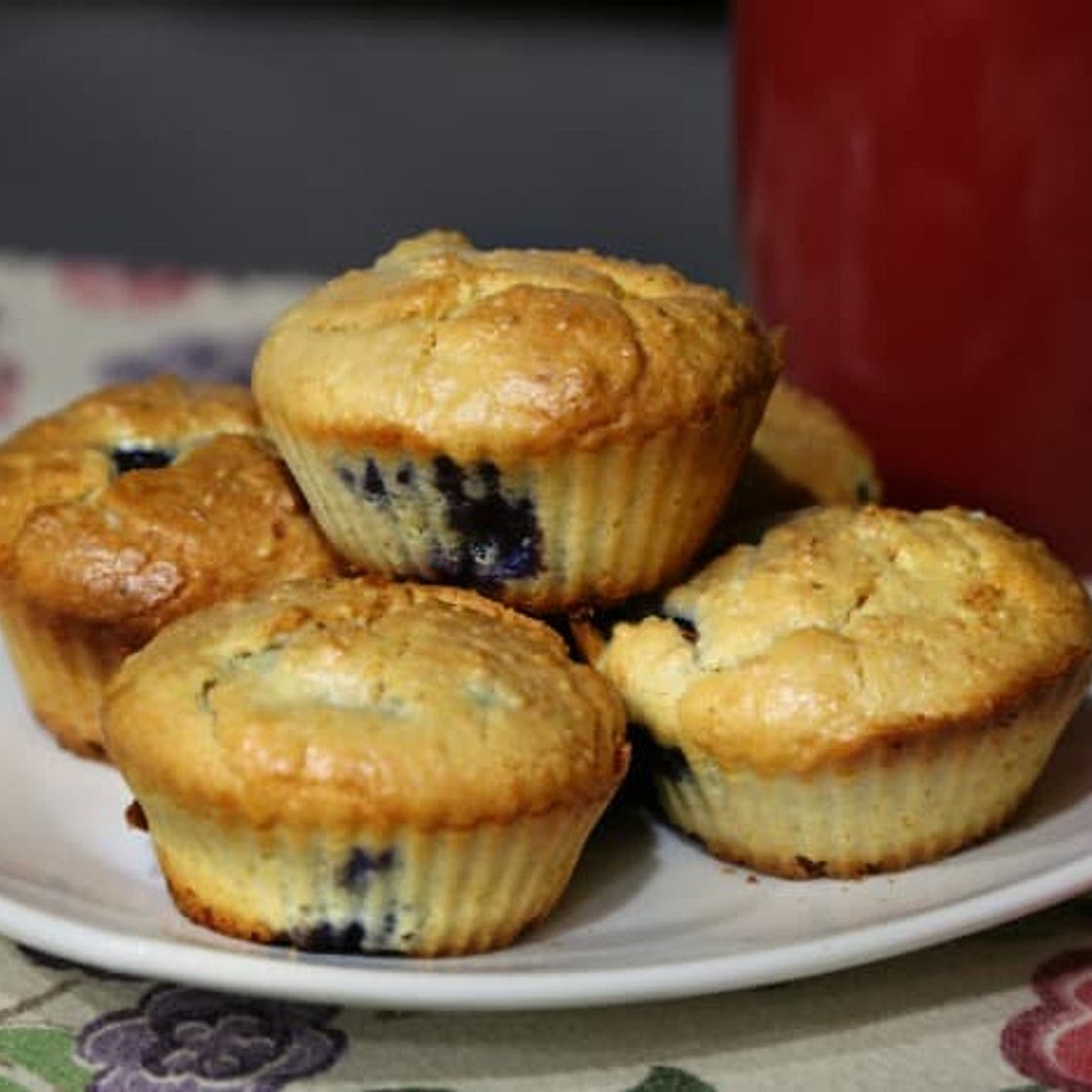 Keto Lemon Blueberry Muffins