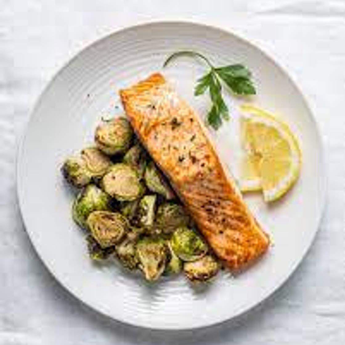 Salmon Special Sauce + Brussel Sprouts