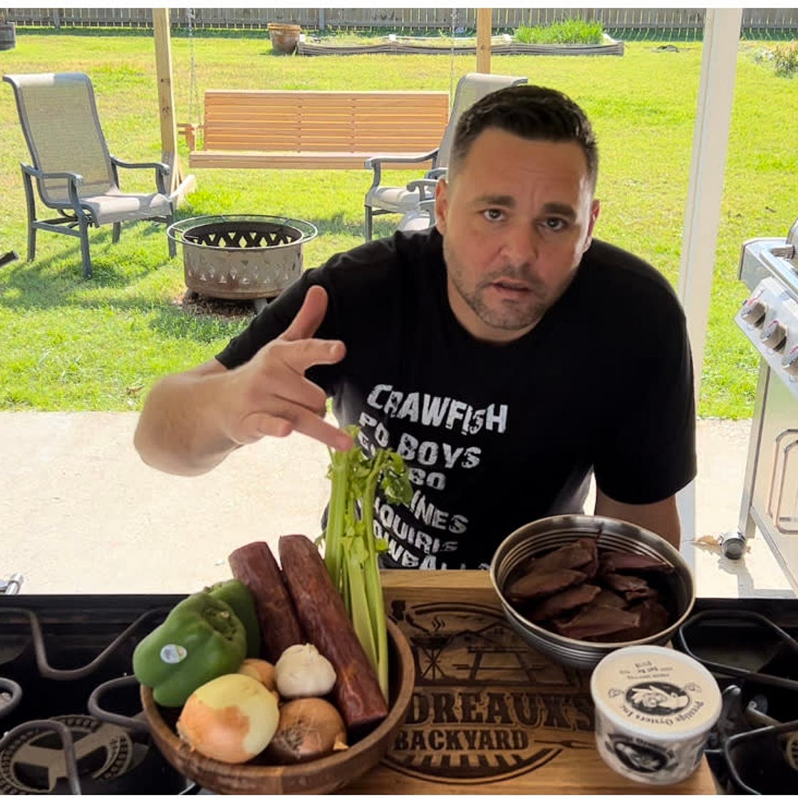 Duck, andouille and oyster gumbo