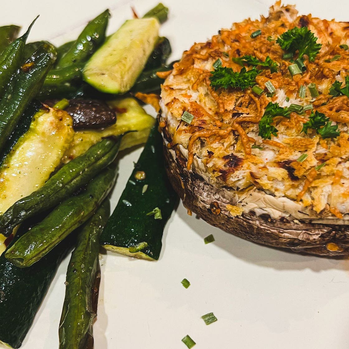 Healthy Crab Stuffed Portobello Mushrooms