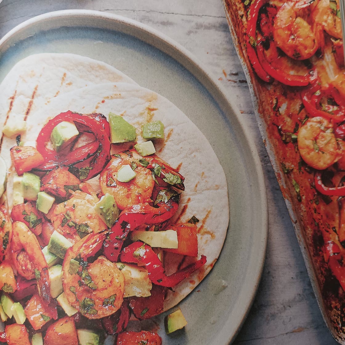 Smoky Glazed Pepper and Prawn Tacos with Caramelised Pineapple