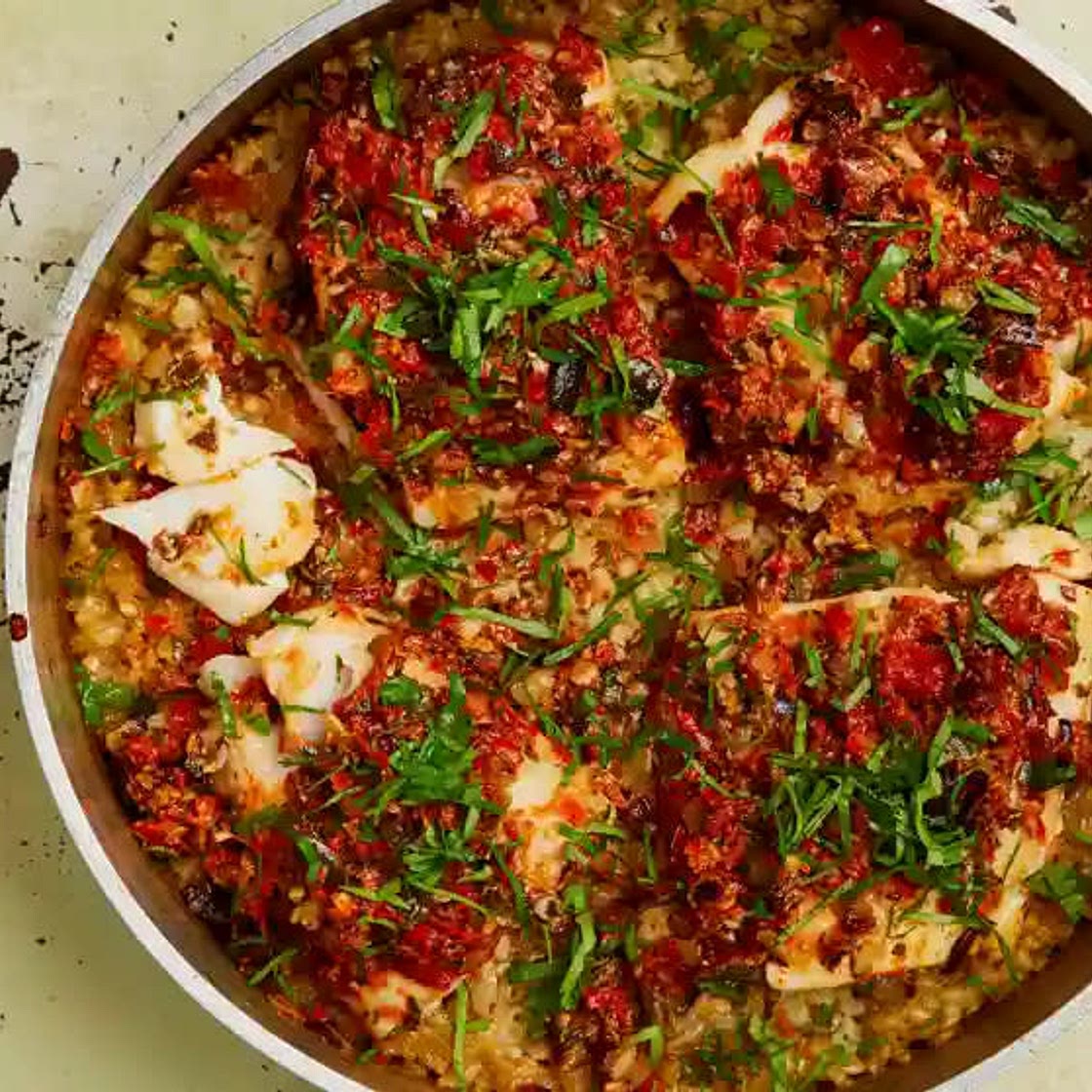 Cod marinated in pepper salsa