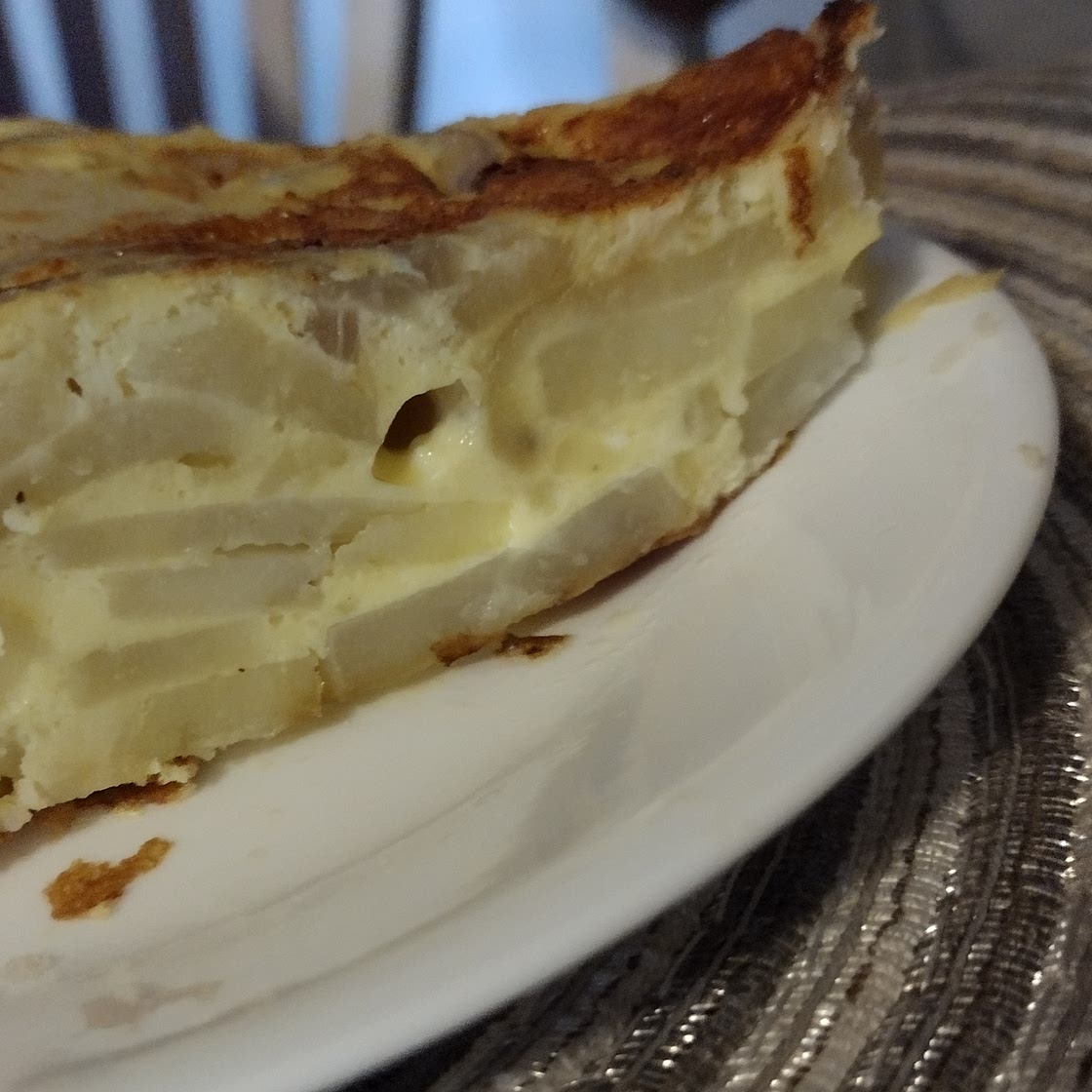 Authentic Tortilla Espanola - Spanish Potato Pie Recipe Card