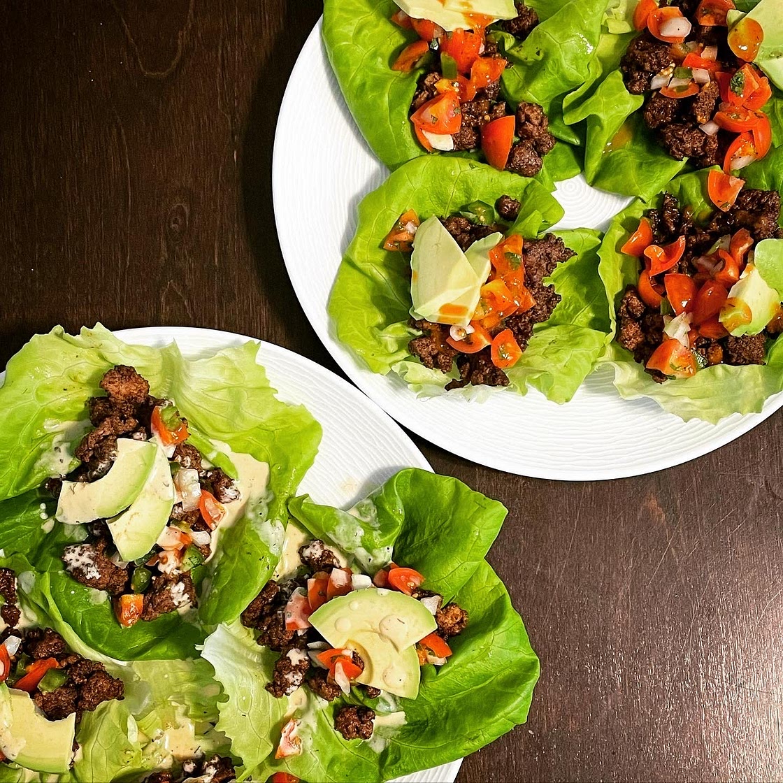 (Paleo, Whole30) Beef Lettuce Tacos w/ Fresh Pico — Bottomless Chef