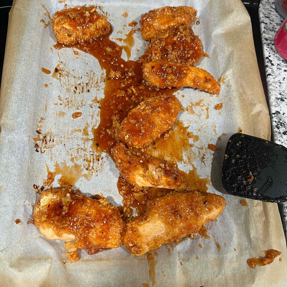 Baked Firecracker Chicken Tenders - Creme De La Crumb