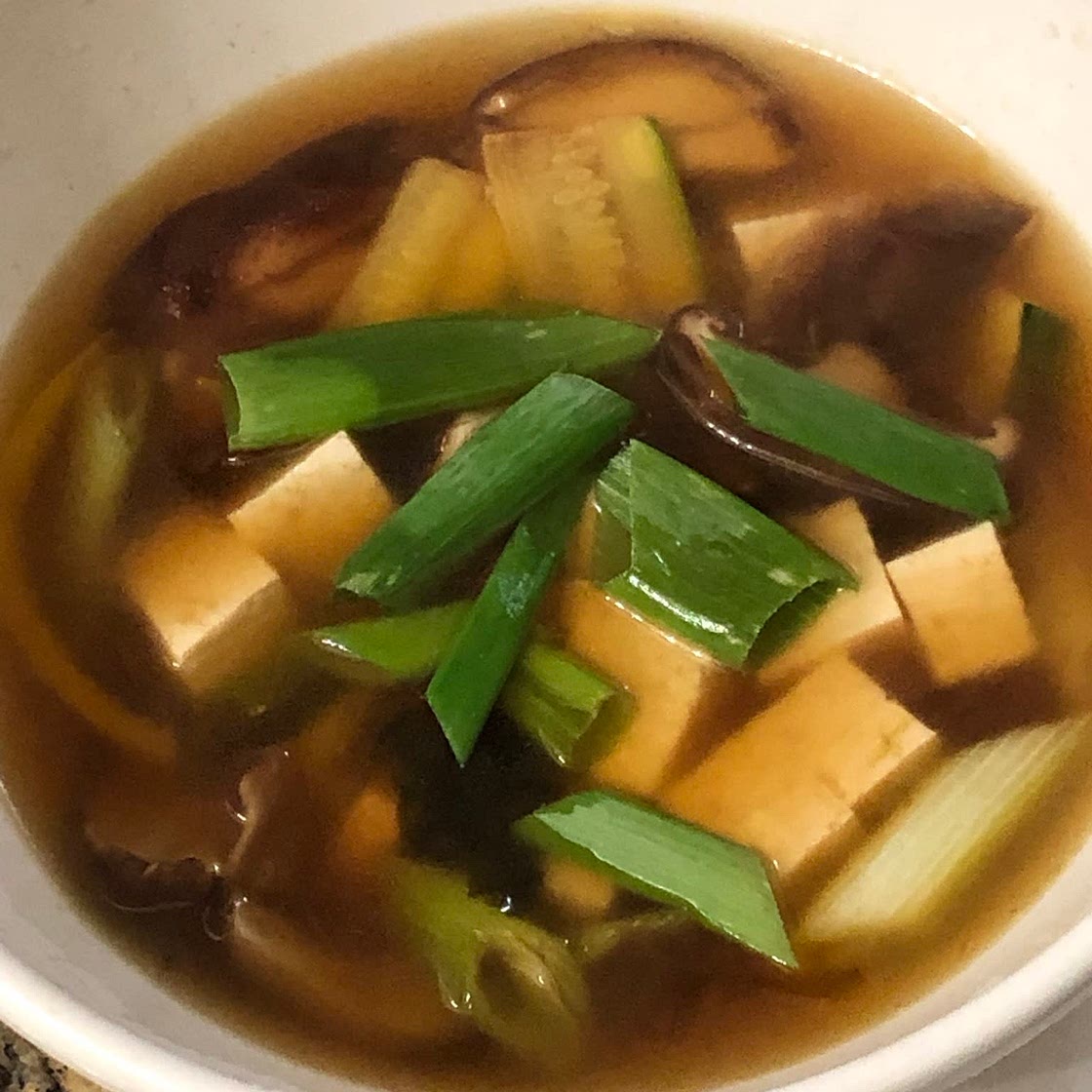 Buddhist Temple style Shiitake Soup: Kenchinjiru