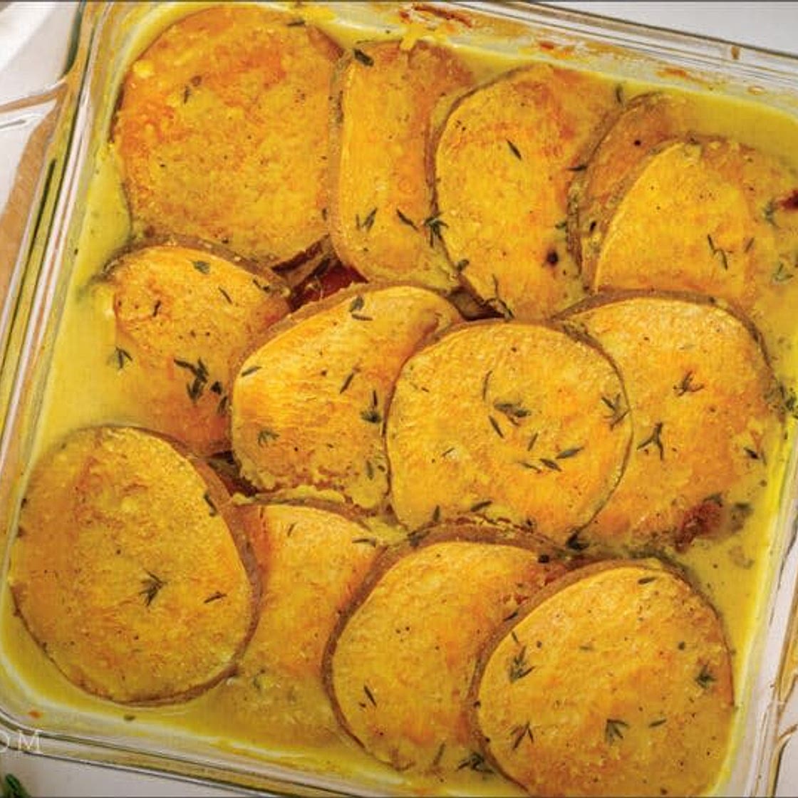 Sweet Potatoes Au Gratin