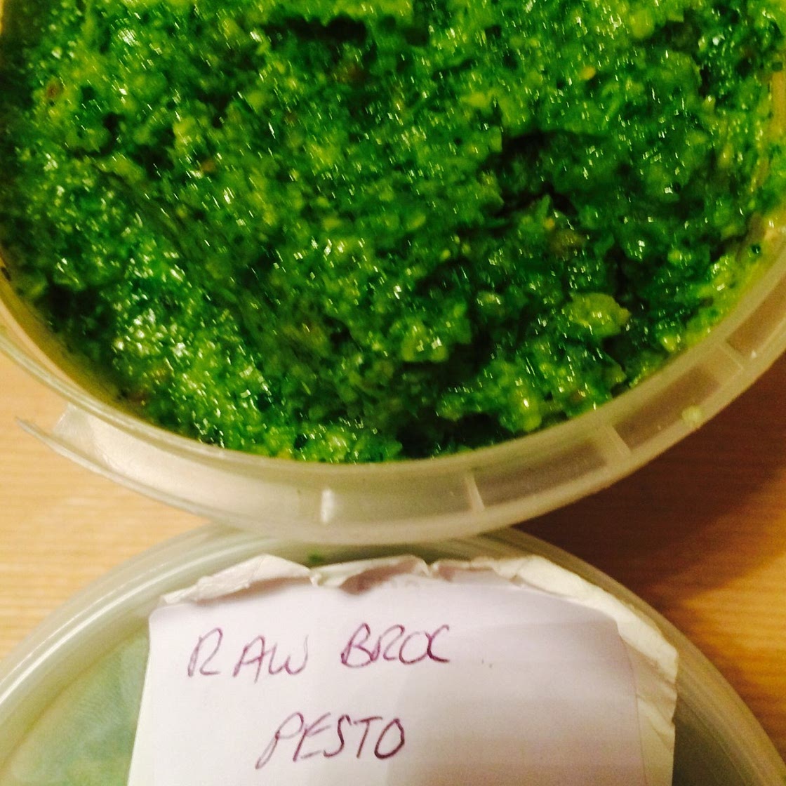 Raw broccoli and courgette pesto by Jack Munroe