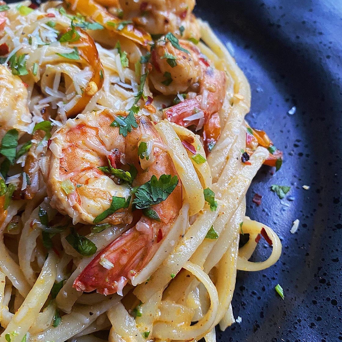 Shrimp Linguine A La Adelita