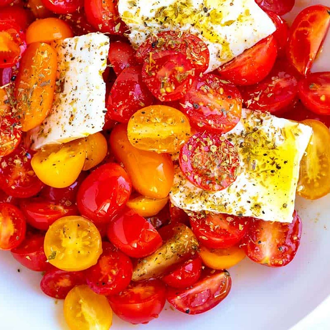 Easy Cherry Tomato and Feta Salad