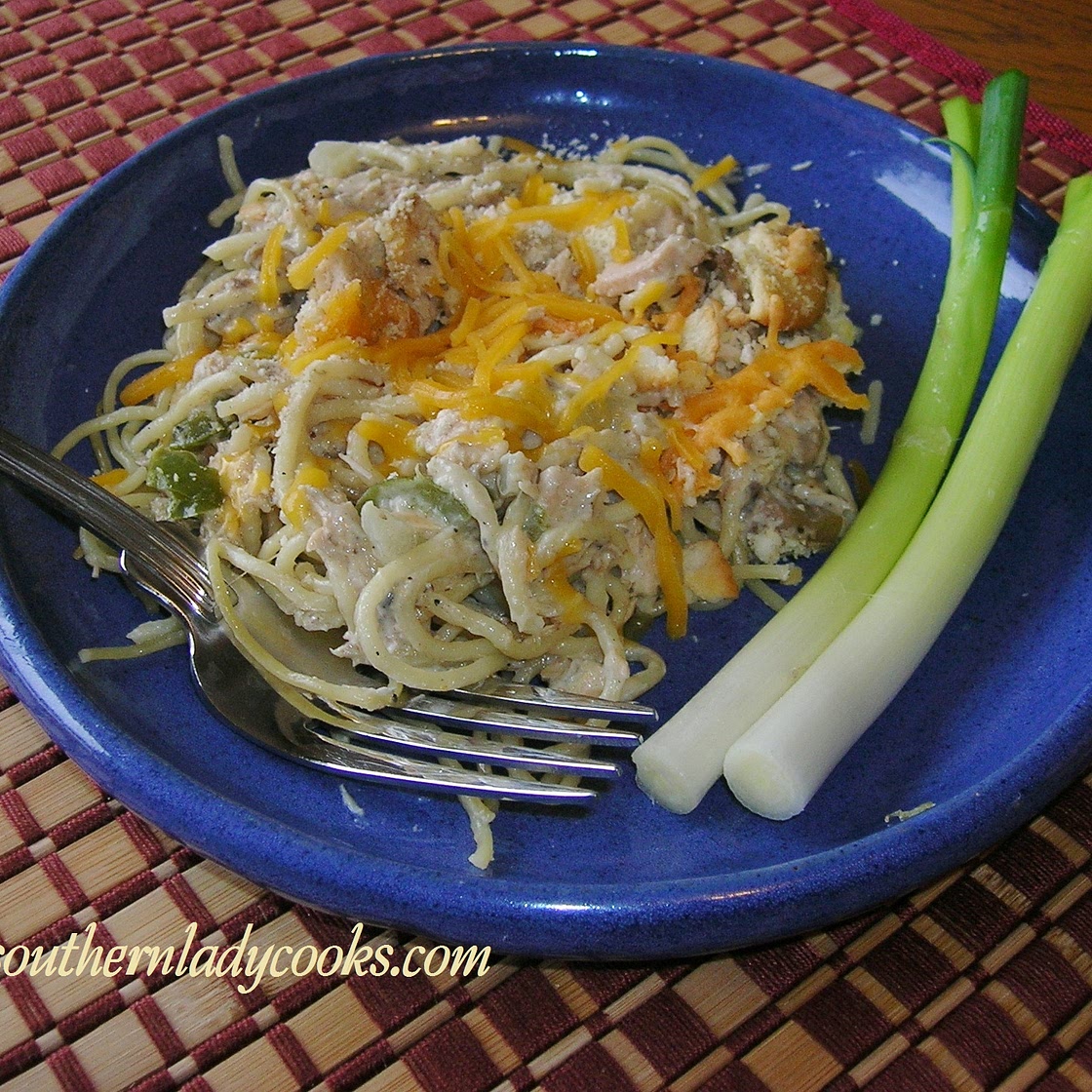 SALMON PASTA CASSEROLE - The Southern Lady Cooks