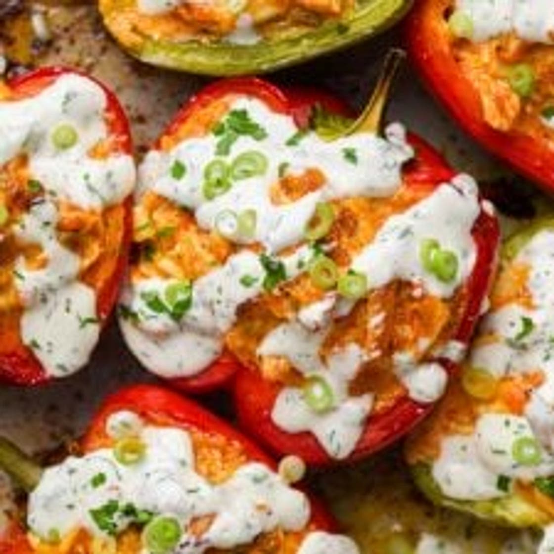 Buffalo Chicken Stuffed Peppers