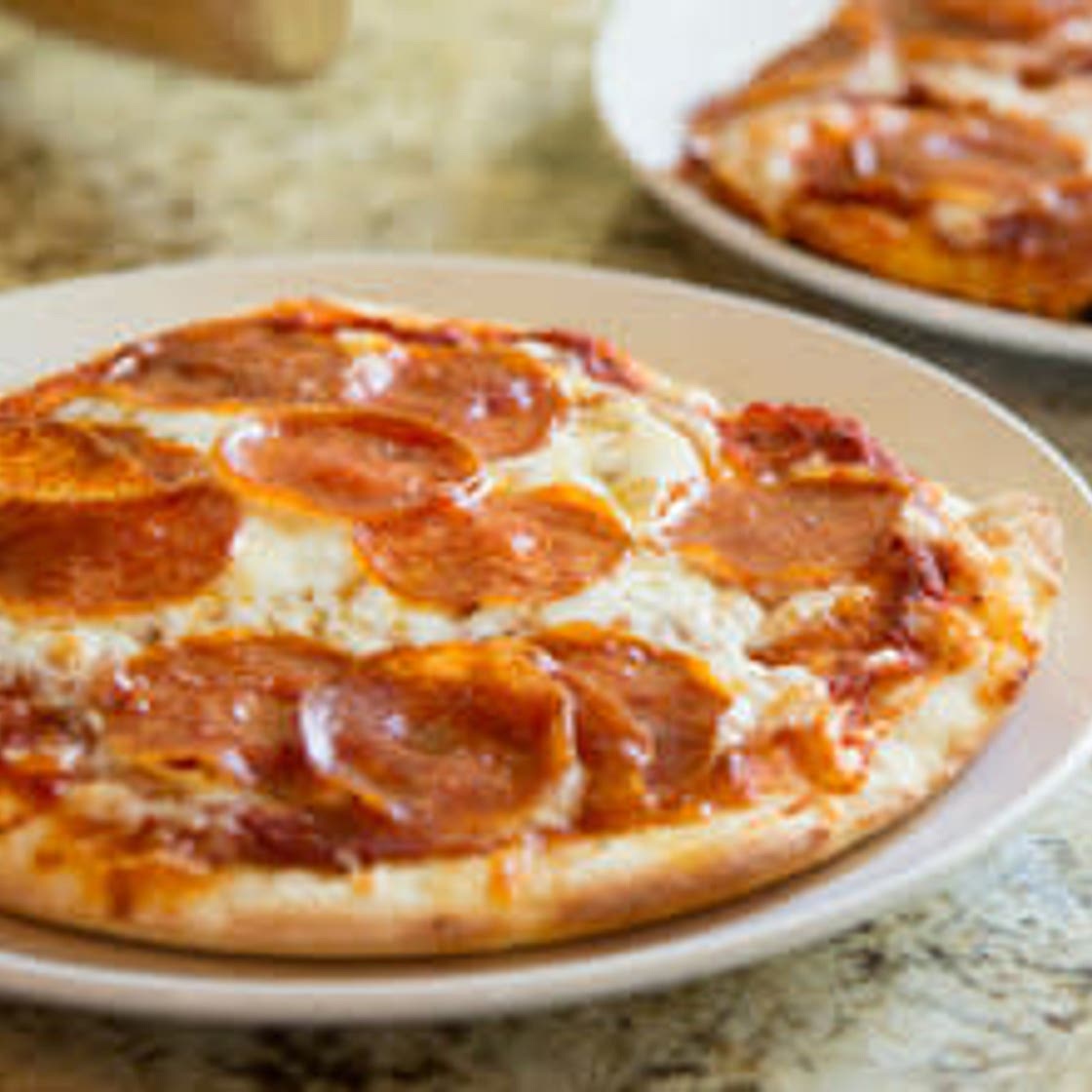 Turkey Pepperoni Pita Pizza